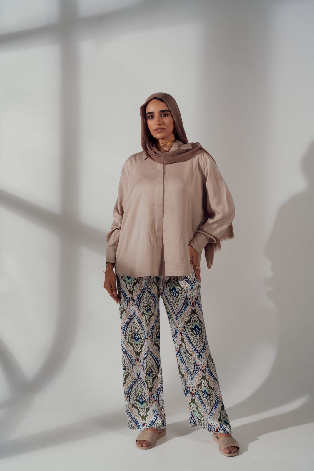 classic blouse in cafe