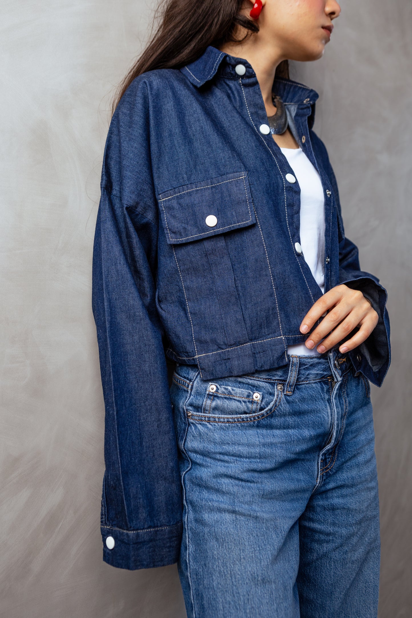 Cropped Denim jacket