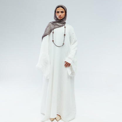 Zahra Abaya - White