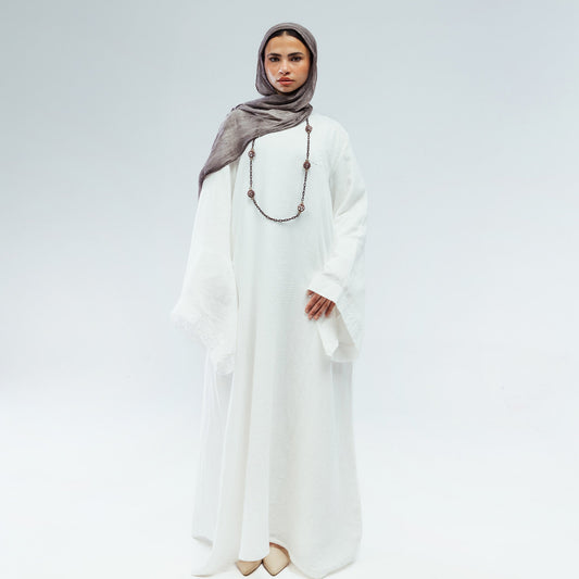 Zahra Abaya - White