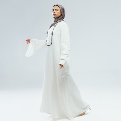 Zahra Abaya - White