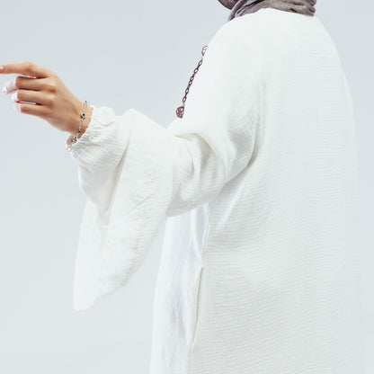 Zahra Abaya - White