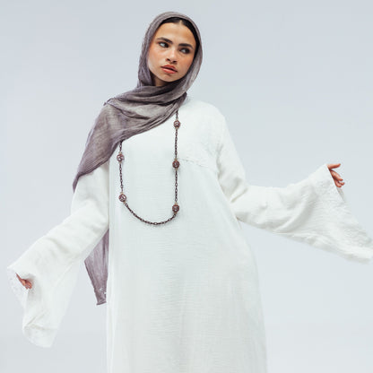 Zahra Abaya - White