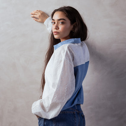 Embroidered Denim Shirt
