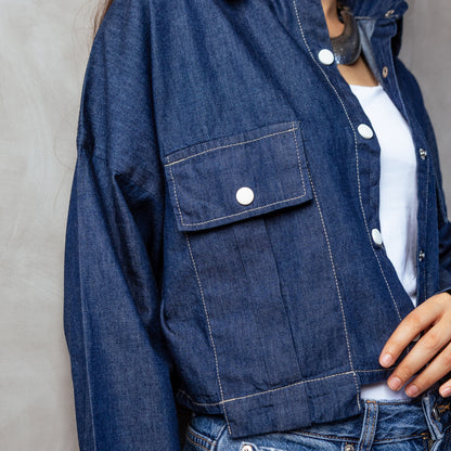 Cropped Denim Shirt