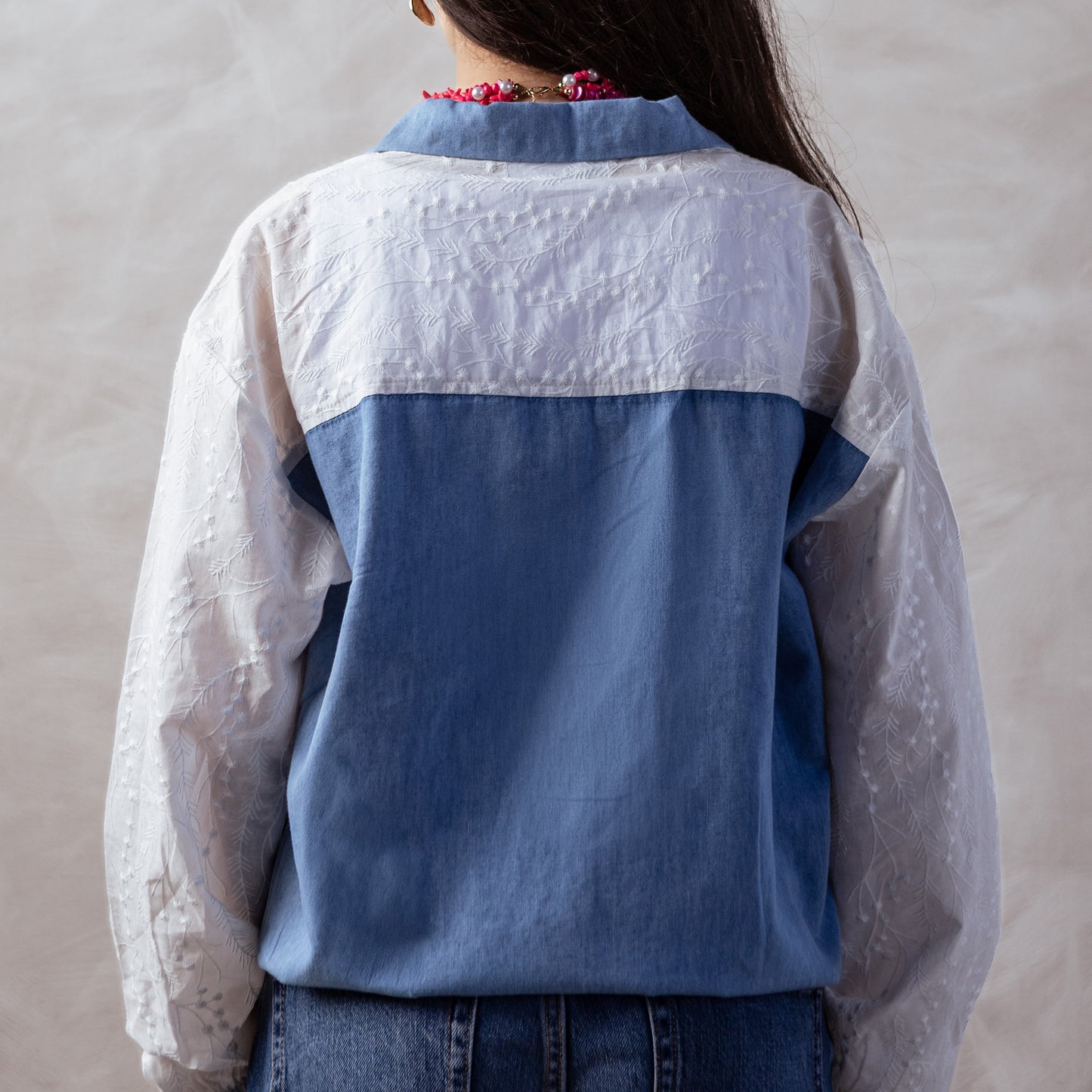 Embroidered Denim Shirt
