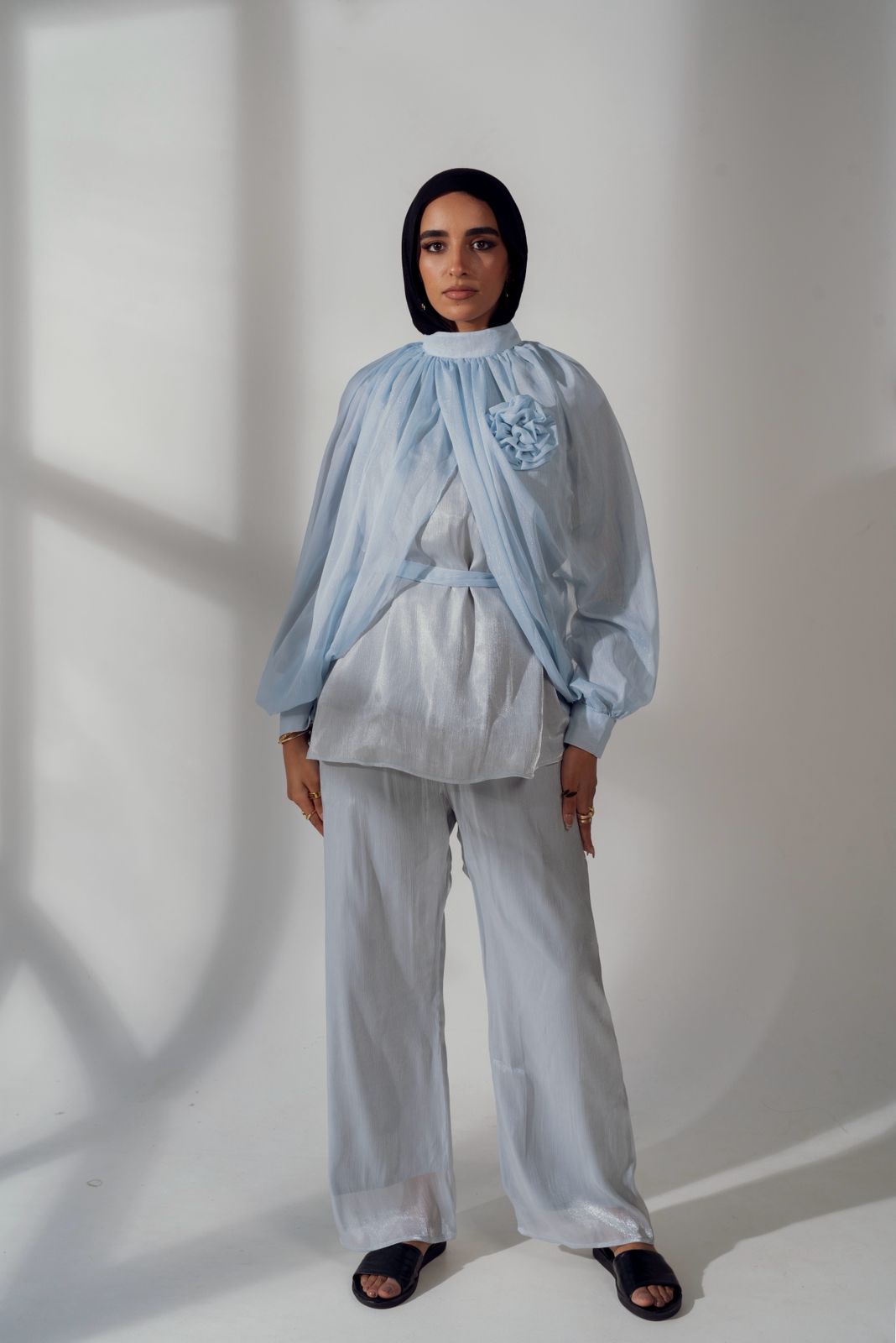 crinkled set in babyblue