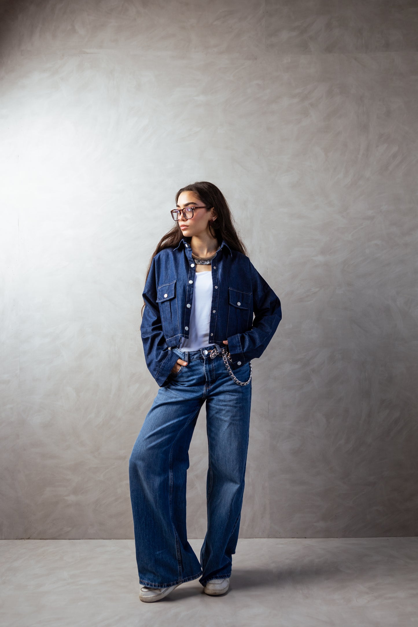 Cropped Denim jacket