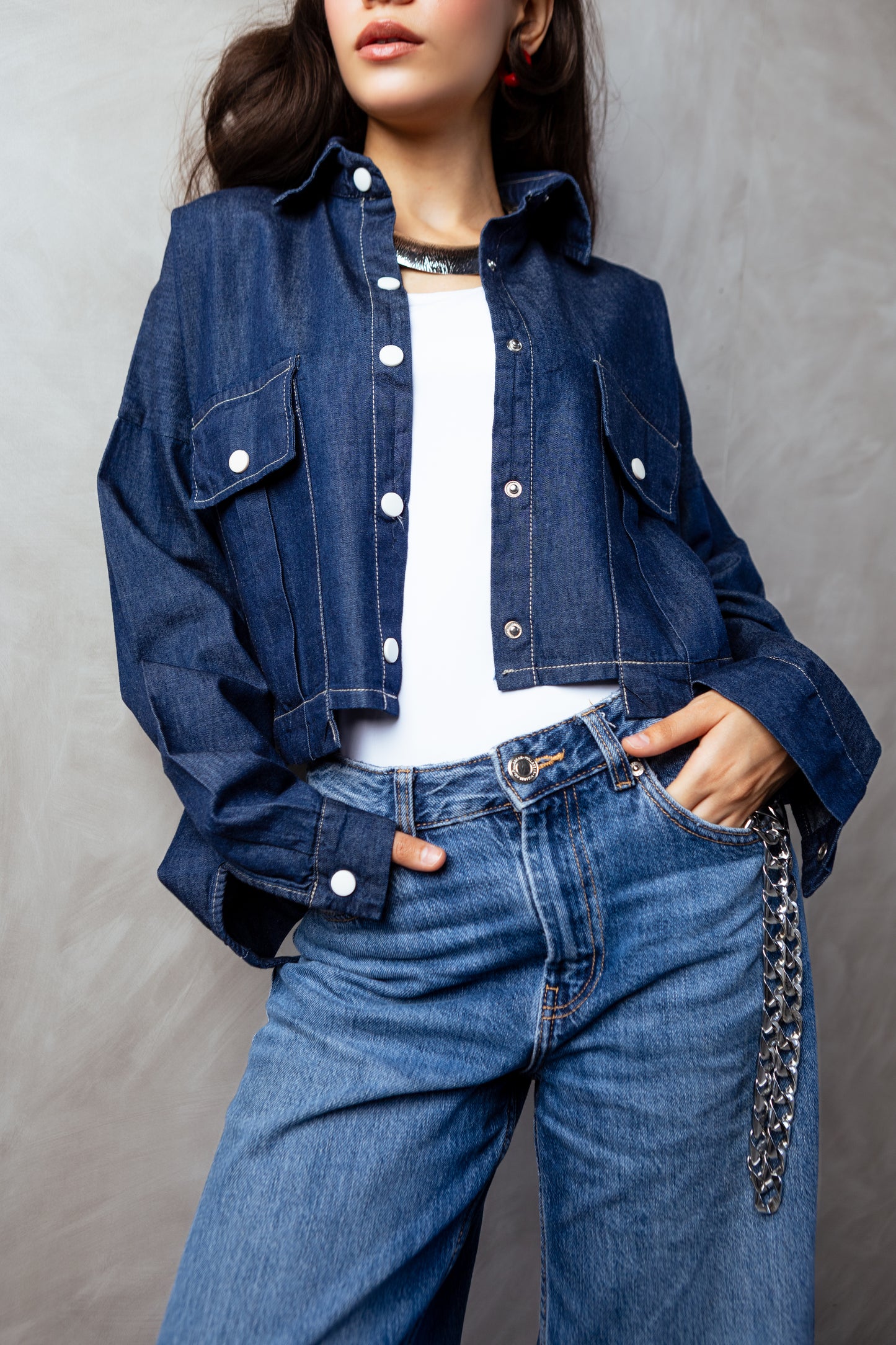 Cropped Denim jacket