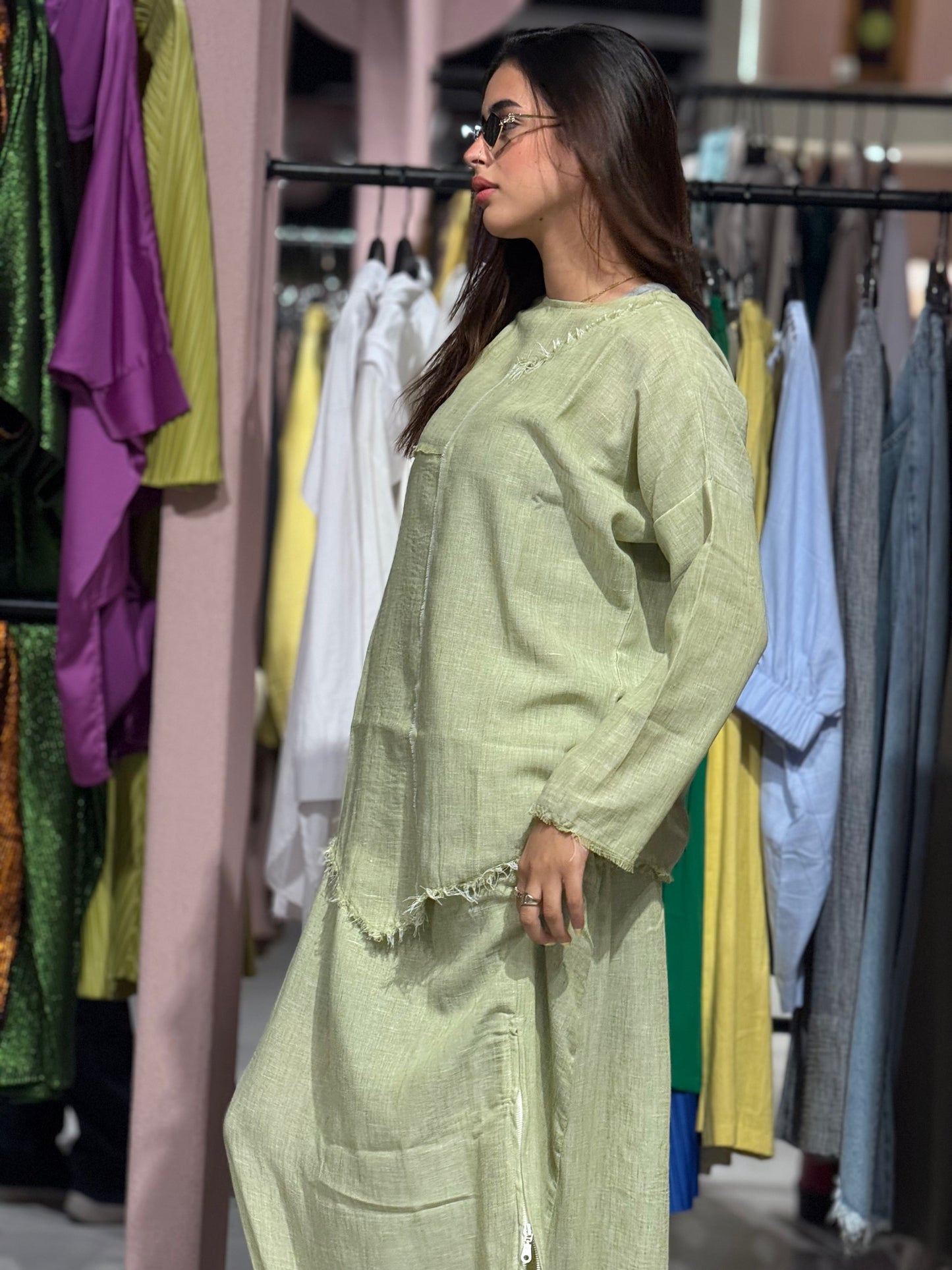 Pure Linen Set - Mint