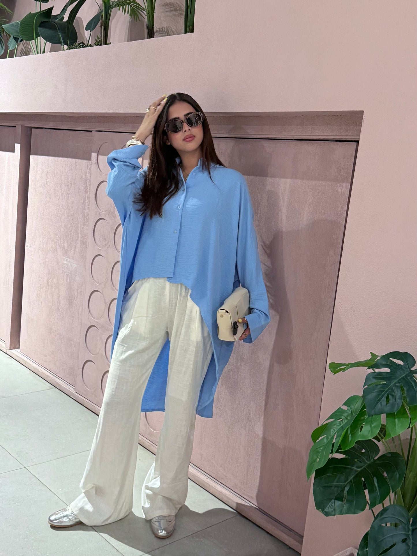 Flowy Blouse - Baby Blue
