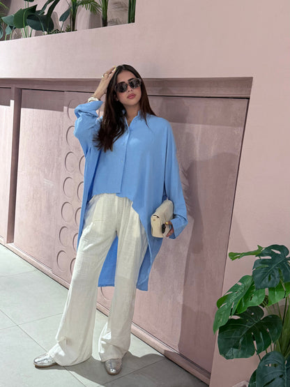 Flowy Blouse - Baby Blue