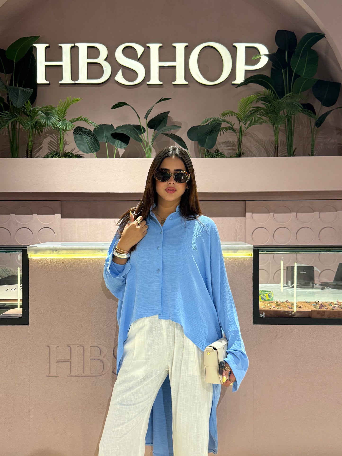 Flowy Blouse - Baby Blue