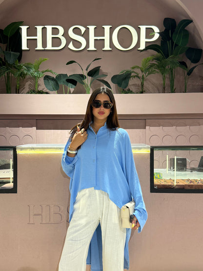 Flowy Blouse - Baby Blue