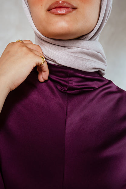⁠Satin Dress Long Sleeves